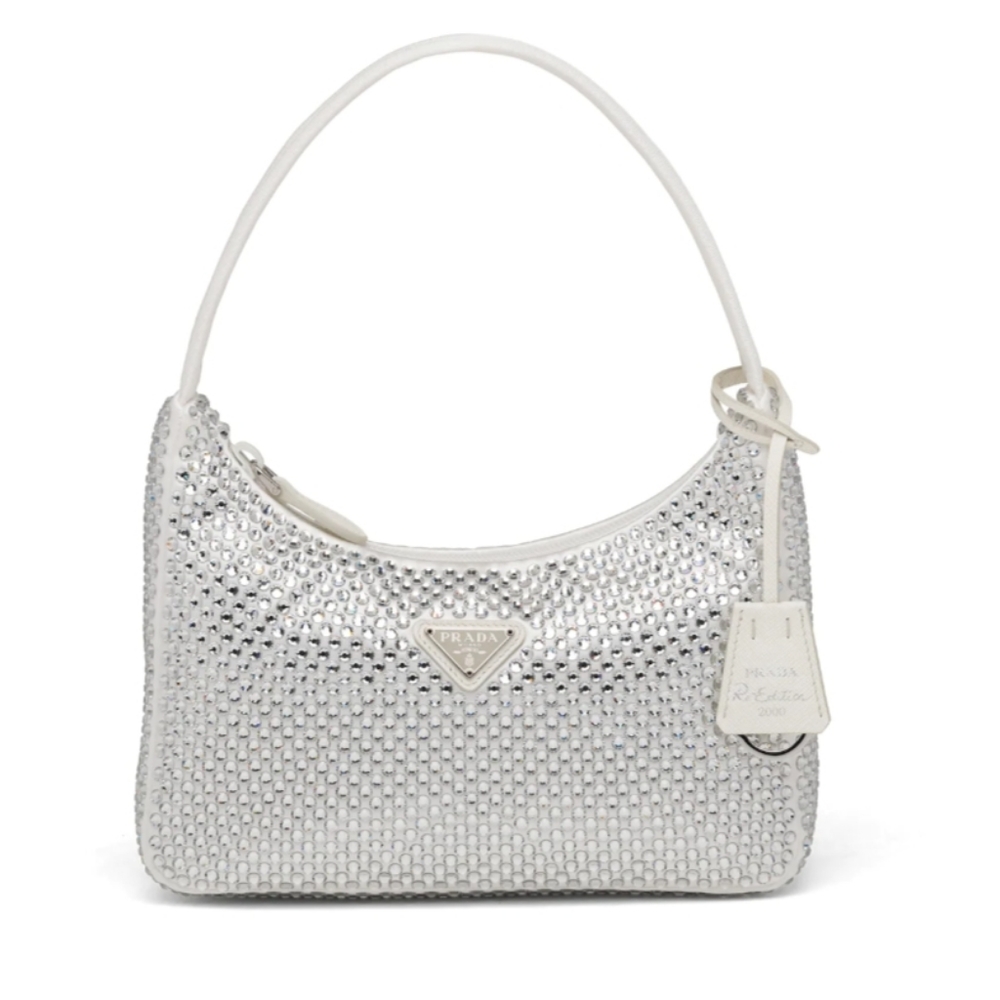 🦋NWT🦋 Prada Satin Crystal Mini Re-Edition Bag